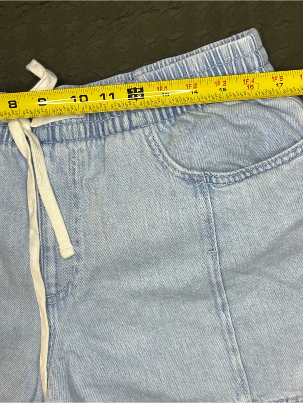 Universal Thread Light Blue Denim Drawstring Shorts - Picture 5 of 6